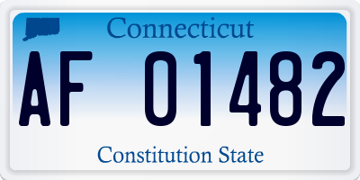 CT license plate AF01482