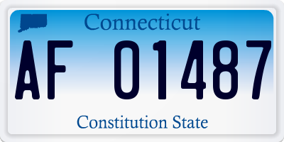 CT license plate AF01487