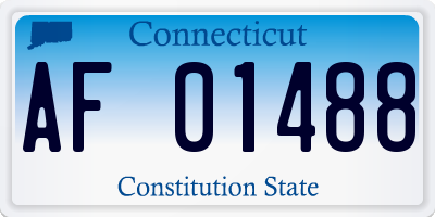 CT license plate AF01488