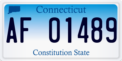 CT license plate AF01489