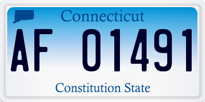 CT license plate AF01491