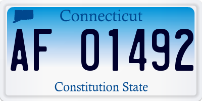 CT license plate AF01492