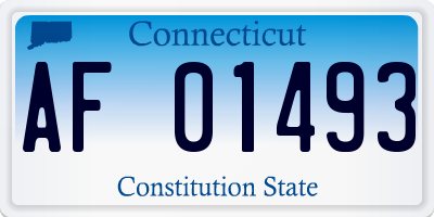 CT license plate AF01493
