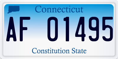 CT license plate AF01495