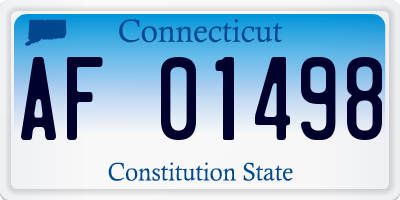 CT license plate AF01498