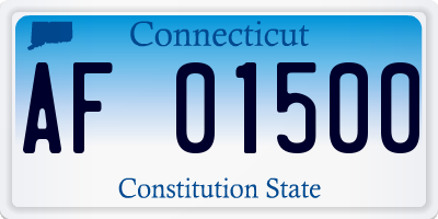 CT license plate AF01500