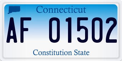 CT license plate AF01502