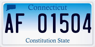CT license plate AF01504