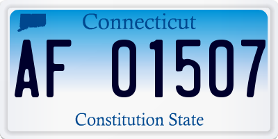 CT license plate AF01507