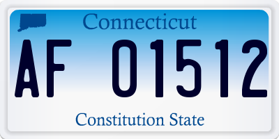 CT license plate AF01512