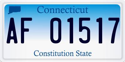 CT license plate AF01517