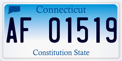 CT license plate AF01519