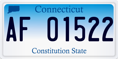 CT license plate AF01522