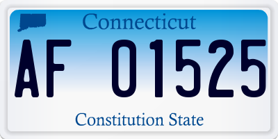 CT license plate AF01525