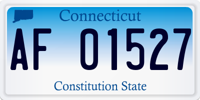 CT license plate AF01527