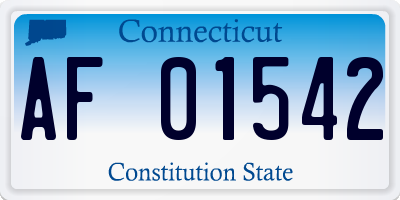 CT license plate AF01542