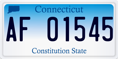 CT license plate AF01545