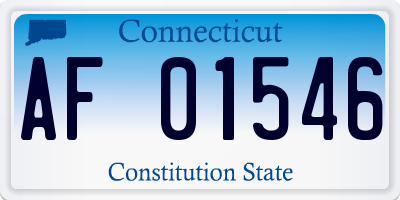 CT license plate AF01546