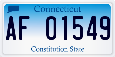 CT license plate AF01549