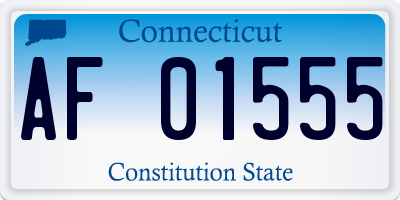 CT license plate AF01555