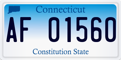 CT license plate AF01560