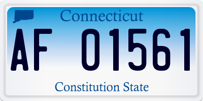 CT license plate AF01561