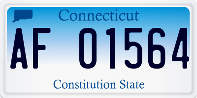 CT license plate AF01564