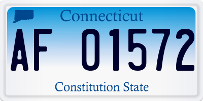 CT license plate AF01572