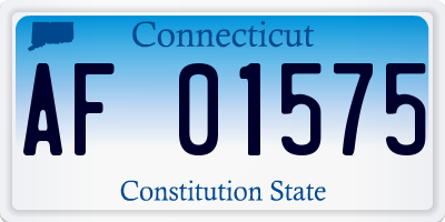 CT license plate AF01575