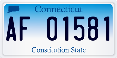 CT license plate AF01581