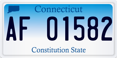 CT license plate AF01582