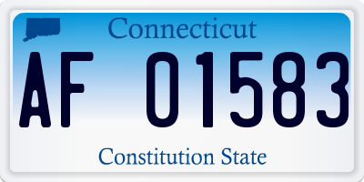 CT license plate AF01583