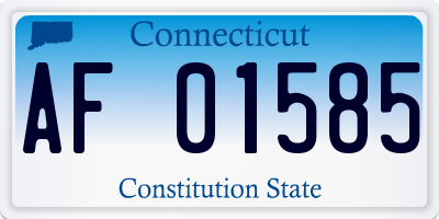 CT license plate AF01585