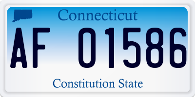 CT license plate AF01586