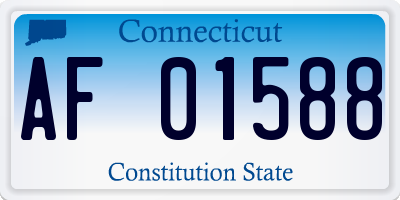 CT license plate AF01588