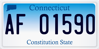 CT license plate AF01590