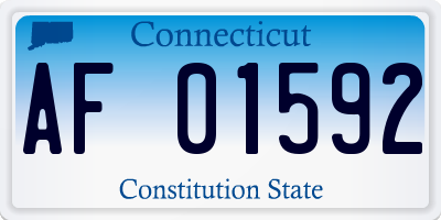 CT license plate AF01592