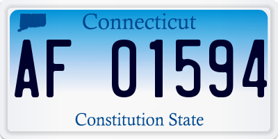 CT license plate AF01594