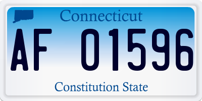 CT license plate AF01596