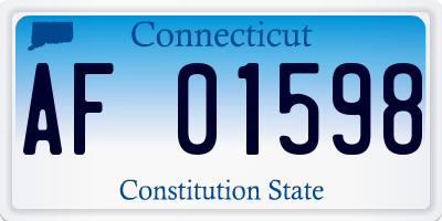 CT license plate AF01598