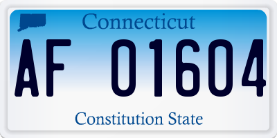 CT license plate AF01604