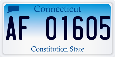 CT license plate AF01605