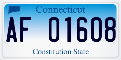CT license plate AF01608