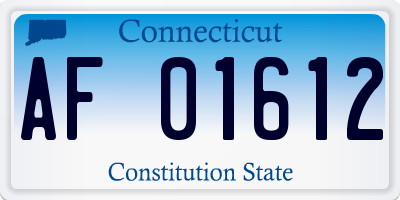 CT license plate AF01612