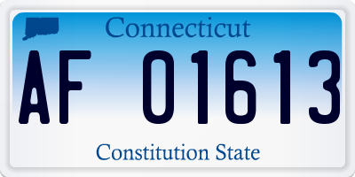 CT license plate AF01613