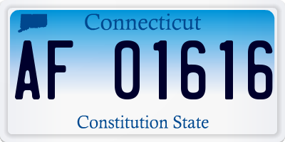 CT license plate AF01616