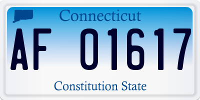 CT license plate AF01617
