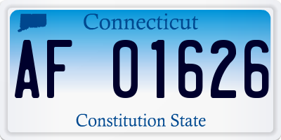 CT license plate AF01626