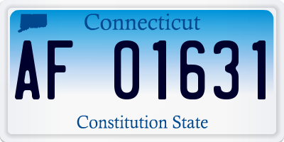 CT license plate AF01631