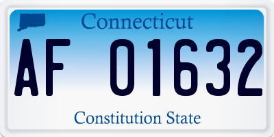 CT license plate AF01632